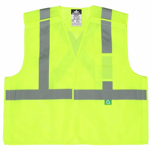 Mcr Safety Garments, Recy. Mesh Vest, 5 pt. break, CSA Cl. 2 L RXCL2MLL